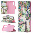 For OPPO Realme 6 Colored Drawing Pattern Horizontal Flip Leather Case with Holder & Card Slots & Wallet(Tree of Life) - 1