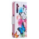 For OPPO Realme 6 Colored Drawing Pattern Horizontal Flip Leather Case with Holder & Card Slots & Wallet(Butterflies) - 3
