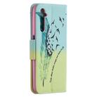 For OPPO Realme 6 Colored Drawing Pattern Horizontal Flip Leather Case with Holder & Card Slots & Wallet(Feather) - 3