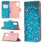 For OPPO Reno4 Pro 5G Colored Drawing Pattern Horizontal Flip Leather Case with Holder & Card Slots & Wallet(Plum Blossom) - 1