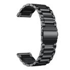 18mm xDfind Three Beads Stainless Steel Watch Band(Black) - 1