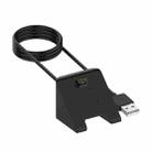 For Garmin Fenix 6 / 6X / 5 / 5X xDfind USB Interface Smart Watch Vertical Dock Charger, Length: 1m(Black) - 2