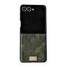 For Samsung Galaxy Z Flip7 5G Crazy Horse Texture PU Phone Case(Green) - 1