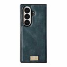 For Samsung Galaxy Z Fold7 5G Crazy Horse Texture PU Phone Case(Blue) - 1