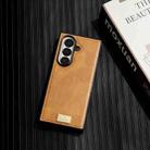 For Samsung Galaxy Z Fold7 5G Crazy Horse Texture PU Phone Case(Orange) - 2
