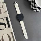 20mm xDfind Flat Head Black Shark Fine Grain Leather Watch Band(Creamy White) - 1