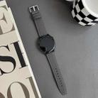 22mm xDfind Flat Head Black Shark Fine Grain Leather Watch Band(Dark Grey) - 1