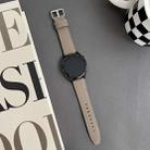 22mm xDfind Flat Head Black Shark Fine Grain Leather Watch Band(Earthy Brown) - 1