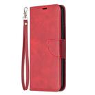 For OPPO Realme C11 Retro Lambskin Texture Pure Color Horizontal Flip PU Leather Case, with Holder & Card Slots & Wallet & Lanyard(Red) - 2