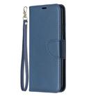 For OPPO Realme C11 Retro Lambskin Texture Pure Color Horizontal Flip PU Leather Case, with Holder & Card Slots & Wallet & Lanyard(Blue) - 2