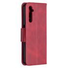 For OPPO Realme 6 Retro Lambskin Texture Pure Color Horizontal Flip PU Leather Case, with Holder & Card Slots & Wallet & Lanyard(Red) - 3