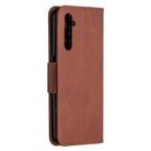 For OPPO Realme 6 Retro Lambskin Texture Pure Color Horizontal Flip PU Leather Case, with Holder & Card Slots & Wallet & Lanyard(Brown) - 3