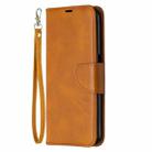 For OPPO Realme 6 Retro Lambskin Texture Pure Color Horizontal Flip PU Leather Case, with Holder & Card Slots & Wallet & Lanyard(Yellow) - 2