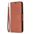 For OPPO Realme 6 Pro Retro Lambskin Texture Pure Color Horizontal Flip PU Leather Case, with Holder & Card Slots & Wallet & Lanyard(Brown) - 2