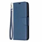 For OPPO Realme 6 Pro Retro Lambskin Texture Pure Color Horizontal Flip PU Leather Case, with Holder & Card Slots & Wallet & Lanyard(Blue) - 2