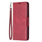 For OPPO Reno3 Pro Retro Lambskin Texture Pure Color Horizontal Flip PU Leather Case, with Holder & Card Slots & Wallet & Lanyard(Red) - 2
