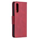 For OPPO Reno3 Pro Retro Lambskin Texture Pure Color Horizontal Flip PU Leather Case, with Holder & Card Slots & Wallet & Lanyard(Red) - 3
