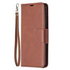 For OPPO Reno3 Pro Retro Lambskin Texture Pure Color Horizontal Flip PU Leather Case, with Holder & Card Slots & Wallet & Lanyard(Brown) - 2