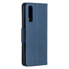 For OPPO Reno3 Pro Retro Lambskin Texture Pure Color Horizontal Flip PU Leather Case, with Holder & Card Slots & Wallet & Lanyard(Blue) - 3