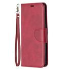 For OPPO Reno4 Pro 5G Retro Lambskin Texture Pure Color Horizontal Flip PU Leather Case, with Holder & Card Slots & Wallet & Lanyard(Red) - 2