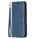 For OPPO Reno4 Pro 5G Retro Lambskin Texture Pure Color Horizontal Flip PU Leather Case, with Holder & Card Slots & Wallet & Lanyard(Blue) - 2