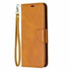 For OPPO Reno4 Pro 5G Retro Lambskin Texture Pure Color Horizontal Flip PU Leather Case, with Holder & Card Slots & Wallet & Lanyard(Yellow) - 2