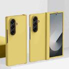 For Samsung Galaxy Z Fold7 5G 3 in 1 Skin Feel PC Phone Case(Lemon Yellow) - 1