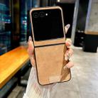 For Motorola Razr 50 / 60 Lamb Leather Cork PU + PC Brown Phone Case(Black Edge) - 2