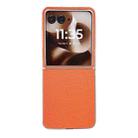 For Motorola Razr 60 Ultra Transparent Frame Jelly PU + PC Phone Case(Orange) - 1
