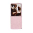 For Motorola Razr 60 Ultra Transparent Frame Jelly PU + PC Phone Case(Pink) - 1