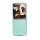 For Motorola Razr 50 Ultra Transparent Frame Jelly PU + PC Phone Case(Mint Green) - 1