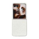 For Motorola Razr 50 Ultra Transparent Frame Jelly PU + PC Phone Case(White) - 1