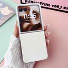 For Motorola Razr 50 Ultra Transparent Frame Jelly PU + PC Phone Case(White) - 2