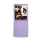 For Motorola Razr 50 Ultra Transparent Frame Jelly PU + PC Phone Case(Purple) - 1