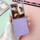 For Motorola Razr 50 Ultra Transparent Frame Jelly PU + PC Phone Case(Purple) - 2