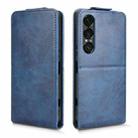For Sony Xperia 1 VII Magnetic Vertical Flip Leather Phone Case with Buckle(Blue) - 2