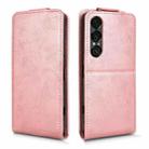 For Sony Xperia 1 VII Magnetic Vertical Flip Leather Phone Case with Buckle(Rose Gold) - 2