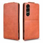 For Sony Xperia 1 VII Magnetic Vertical Flip Leather Phone Case with Buckle(Brown) - 2