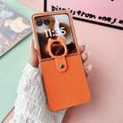 For Motorola Razr 60 Ultra Transparent Frame Jelly PU + PC Phone Case with Ring Holder(Orange) - 2