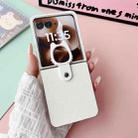 For Motorola Razr 60 Ultra Transparent Frame Jelly PU + PC Phone Case with Ring Holder(White) - 2