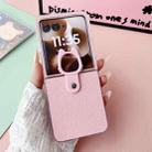 For Motorola Razr 50 Ultra Transparent Frame Jelly PU + PC Phone Case with Ring Holder(Pink) - 2