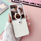 For Motorola Razr 50 Ultra Transparent Frame Jelly PU + PC Phone Case with Ring Holder(White) - 2