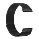 For Fitbit Versa 4 / 3 / Sense 2 / Sense xDfind Milanese Magnetic Metal Watch Band, Size: L(Black) - 2