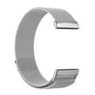 For Fitbit Versa 4 / 3 / Sense 2 / Sense xDfind Milanese Magnetic Metal Watch Band, Size: L(Silver) - 2