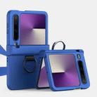 For Huawei Pura X Three Parts PC Skin Feel Shockproof Phone Case with Ring(Blue) - 1