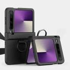 For Huawei Pura X Three Parts PC Skin Feel Shockproof Phone Case with Ring(Black) - 1