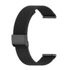 22mm xDfind Buckle Metal Mesh Watch Band(Black) - 2