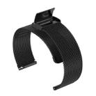22mm xDfind Buckle Metal Mesh Watch Band(Black) - 3