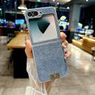 For Samsung Galaxy Z Flip6 5G Silver Frame Denim PU + PC Phone Case(Blue) - 2