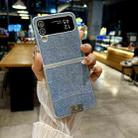 For Samsung Galaxy Z Flip4 5G Silver Frame Denim PU + PC Phone Case(Blue) - 2